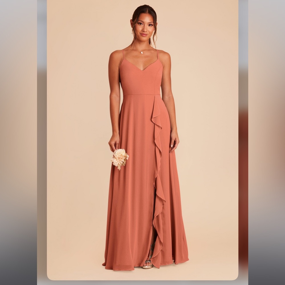 Elegant Terracotta Maxi Dress/ bridesmaid dress